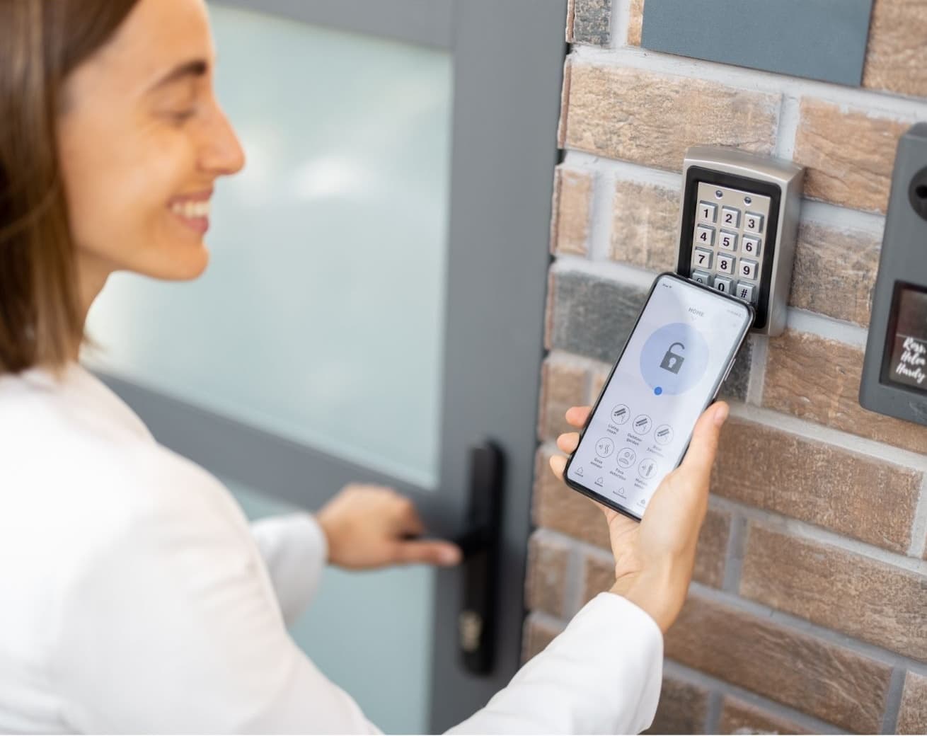 Installing a smart lock on a front door