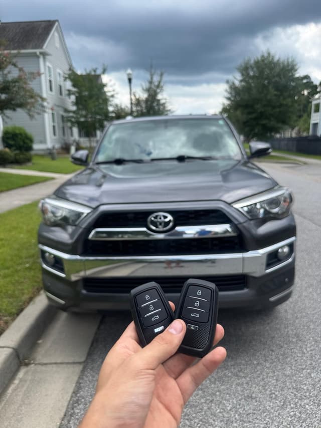 Professional locksmith at work