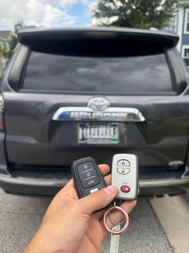 Professional locksmith at work